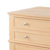 27 Inch Bedside Table, 2 Drawers, Textured Wood, Modern Veneer Finish Brown