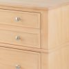 27 Inch Bedside Table, 2 Drawers, Textured Wood, Modern Veneer Finish Brown