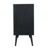 Dana 47 Inch TV Media Entertainment Center, Pine Wood, Rattan Doors, Black