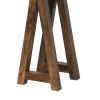 Drue 48 Inch Side Console Table, Textured Rustic Brown Wood Frame