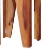 45, 34, 22 Inch Pedestal Table Stand, Set of 3, V Cut Sheesham Wood, Brown
