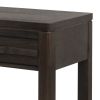 Joni 48 Inch Side Console Table, Acacia Wood, 2 Drawer, 1 Shelf, Espresso