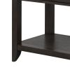Joni 48 Inch Side Console Table, Acacia Wood, 2 Drawer, 1 Shelf, Espresso