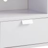 Jett 60 Inch TV Media Entertainment Console, 2 Drawers, 2 Shelves, White
