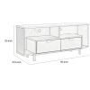 Jett 60 Inch TV Media Entertainment Console, 2 Drawers, 2 Shelves, White