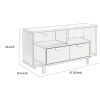 Jett 47 Inch TV Media Entertainment Console, 2 Drawers, 2 Shelves, White