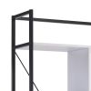 Viola 71 Inch Modern Display Cabinet with 7 Shelves, Metal Frame, White