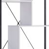 Viola 71 Inch Modern Display Cabinet with 7 Shelves, Metal Frame, White