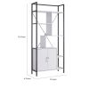 Viola 71 Inch Modern Display Cabinet with 7 Shelves, Metal Frame, White