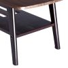Gala 47 Inch Modern Wood Coffee Table with Bottom Shelf, Espresso Brown