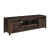 Sem 79 Inch TV Media Entertainment Console, 2 Drawers, Dark Brown Finish