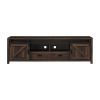 Sem 79 Inch TV Media Entertainment Console, 2 Drawers, Dark Brown Finish