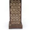 29 Inch Industrial Table Lamp, Linen Shade, Honeycombed Metal Base, Set of 2, Khaki