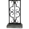 29 Inch Industrial Table Lamp, Linen Shade, Set of 2, Stacked Pedestal Base, Black