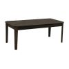 3 Piece Rectangular Coffee and Square End Table Set, Sleek Espresso Brown