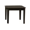 3 Piece Rectangular Coffee and Square End Table Set, Sleek Espresso Brown