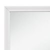 Ani 37 Inch Modern Rectangular Accent Mirror, Faux Wood Veneer Frame, White