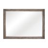 Cady 50 Inch Classic Accent Mirror, Recessed Picture Frame Molding, Gray