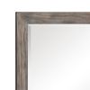 Cady 50 Inch Classic Accent Mirror, Recessed Picture Frame Molding, Gray