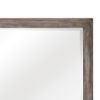 Cady 50 Inch Classic Accent Mirror, Recessed Picture Frame Molding, Gray
