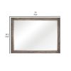 Cady 50 Inch Classic Accent Mirror, Recessed Picture Frame Molding, Gray