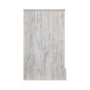 59 Inch Dresser, 6 Drawers, Medallion Design Front, Whitewashed MDF Frame