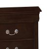 Nim 24 Inch 2 Drawer Nightstand, Classic Bail Handles, Cappuccino Brown