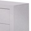 Bela 26 Inch 2 Drawer Nightstand, Felt Lined, Silver Handles, Crisp White