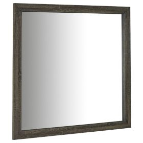 Reay Rectangular Dresser Mirror, Flat Glass Design, Oak Brown Wood