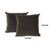 Wily Accent Pillow Set of 2, Dual Sided Moss Green Velvet, 16 Inch