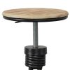 20-30 Inch Swivel Counter Bar Stool, Vintage Metal Frame, Round Seat, Brown, Black