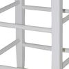 Square Wooden Frame Counter Stool with Hand Woven Rush, Ivory and Brown