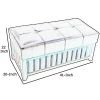 Leatherette Padded Storage Bench with Slatted Design on Frame, Brown