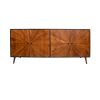 Jag 65 Inch Mango Wood Sideboard Buffet Cabinet Console, 2 Door, Sunburst Warm Brown