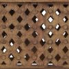 36 Inch Handcrafted Oval Coffee Table, Intricate Cutout Design, Antique Brown