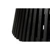 Ridge 47 Inch Handcrafted Mango Wood Round Dining Table, Slatted Flared Base, Black