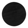Ridge 47 Inch Handcrafted Mango Wood Round Dining Table, Slatted Flared Base, Black