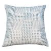 18 x 18 Handcrafted Square Cotton Accent Throw Pillows, Aztec Minimalistic Print, Set of 2, Blue, White