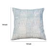 18 x 18 Handcrafted Square Cotton Accent Throw Pillows, Aztec Minimalistic Print, Set of 2, Blue, White