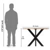 Kuri 41 Inch Handcrafted Live Edge Round Dining Table with a Natural Brown Acacia Wood Top and Black Iron Legs