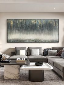 100% Handpainted gold foil circle large size square picture oil canvas painting abstract sitting room dining-room