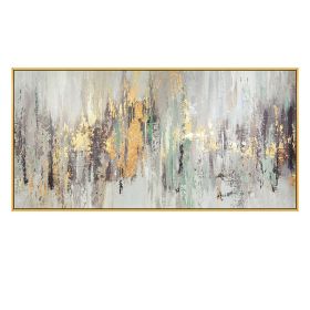 Large wall painting on oil painting vertical handmade abstract art decorative frames for living room decoration golden painting