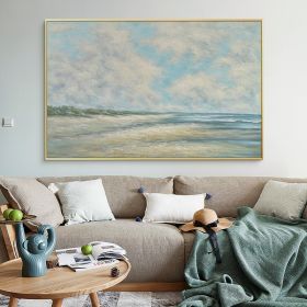 Hand Painted Painting Substantially High Quality Abstract Beach Landscape On Canvas For Living Room Decoration Free Shipping