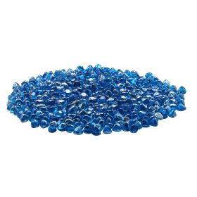 Fire Glass, 10LBS / 4.5KG High-Temperature Resistant Fireplace Rocks, 1 Inch / 25.4 mm Reflective Firepit Glass Diamond Beads