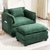 55.32*39.76" Oversized Sofa Indoor,Portable ottoman,Boucle Single Sofa Bed with Wider seat,Double deep cushion,Strong wrapping of thick armrests for L