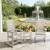 2-piece outdoor rocking chair, terrace chair, armchair, white