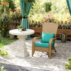 Terrace chair, backrest chair, garden chair, sky blue