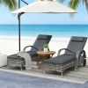 2 lounge chairs, armchair, sun chair, outdoor chair, gray