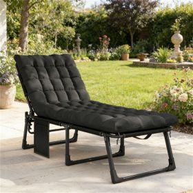 Folding chair, lounge chair, outdoor chair, sun chair, black
