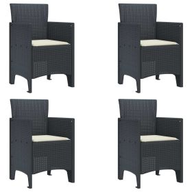 Garden Chair 4 pcs Anthracite 20.87 x 19.29 x 33.46 in